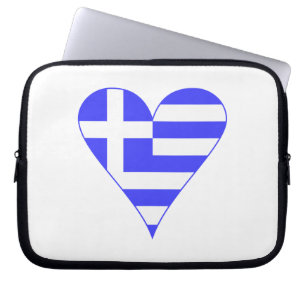 Greek Heart Flag Funky Laptop Sleeve