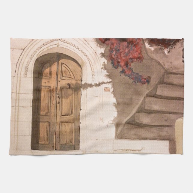 Greek Holidays Kitchen Towel (Horizontal)