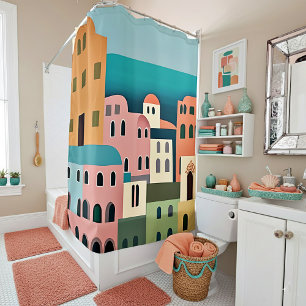 Greek houses minimalist art