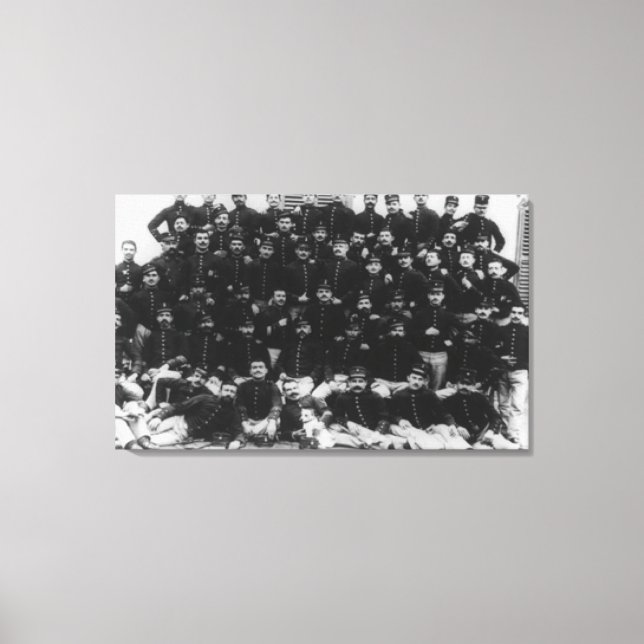 Greek Infantry Officers PhotographGreece Canvas Print (Front)