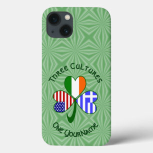 Greek Irish American Shamrock Flag Personalized  iPhone 13 Case