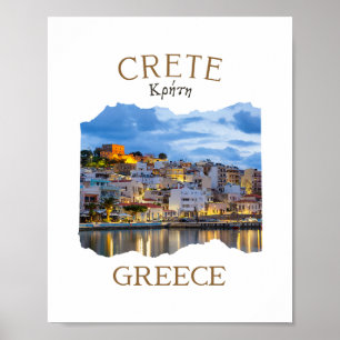 Greek Island Crete Greece Featuring Rethimno Town Poster
