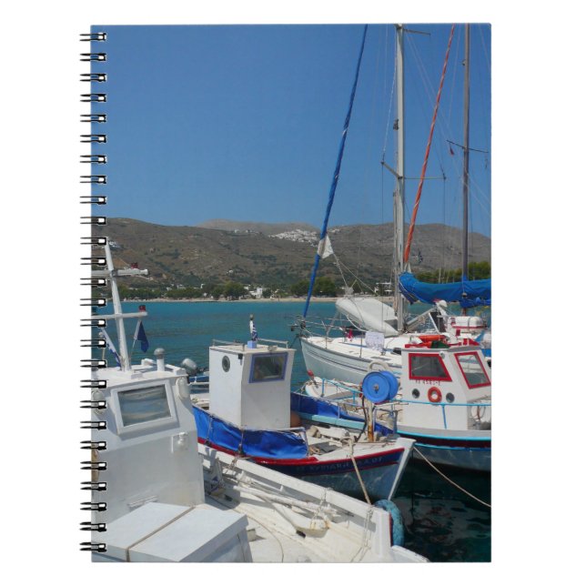 Greek Island Harbor Notebook (Front)