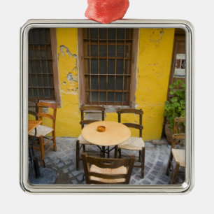 Greek Island of Crete and old town of Chania 3 Metal Ornament