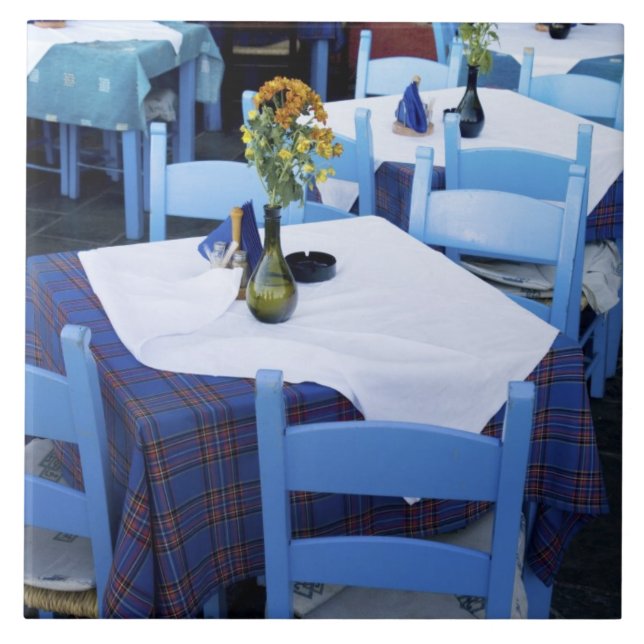 Greek Island of Crete and old town of Chania Tile (Front)