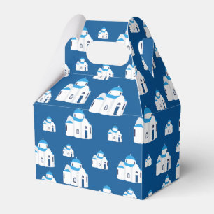Greek Island Santorini Blue Dome Church  Favor Box