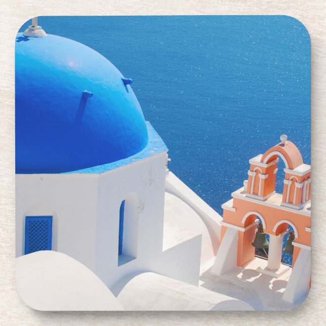 Greek Island Santorini Coaster (Front)