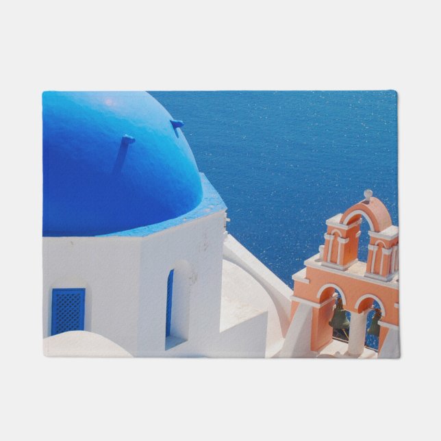 Greek Island Santorini Doormat (Front)