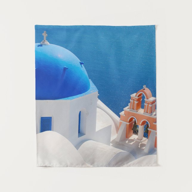 Greek Island Santorini Tapestry (Front)