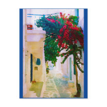 Greek Island Village Street