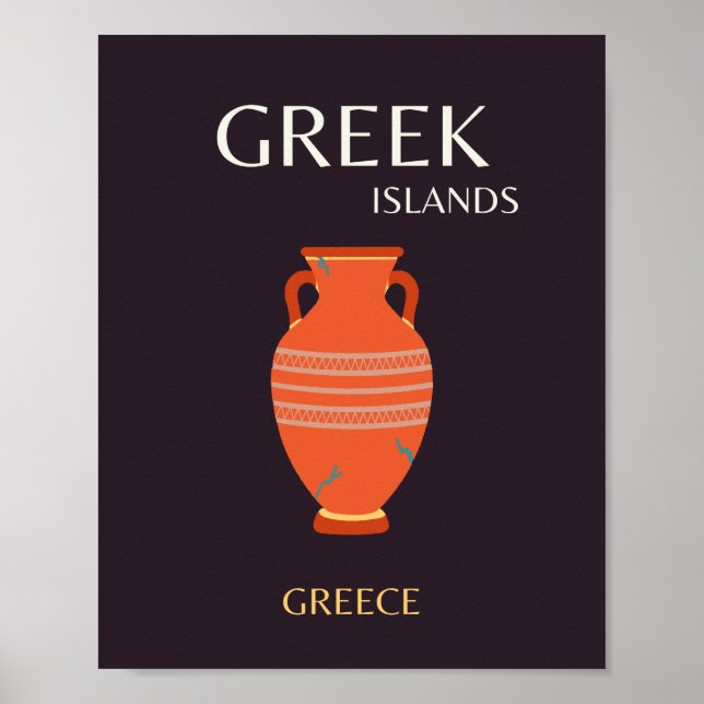 Greek Islands, Greece, Travel, Preppy Poster (Front)