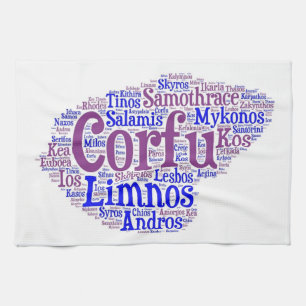 Greek Islands Kitchen Towel