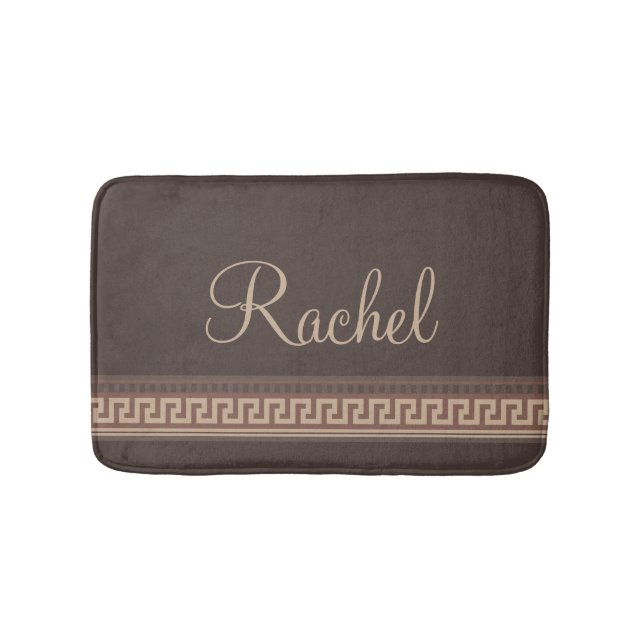 Greek key border bath mat (Front)