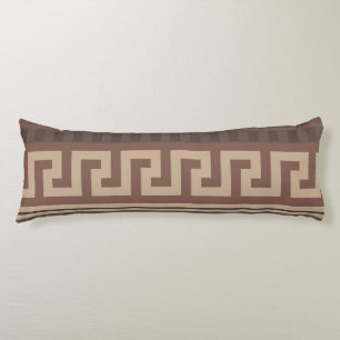 Greek key border body pillow