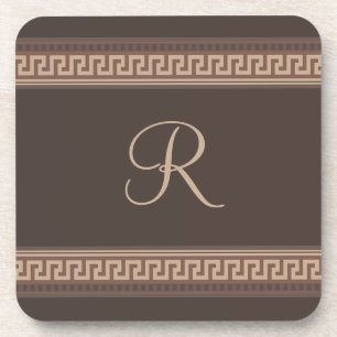 Greek key border coaster