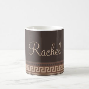 Greek key border coffee mug
