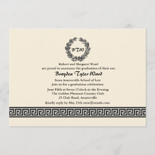 Greek Key Border Invitation