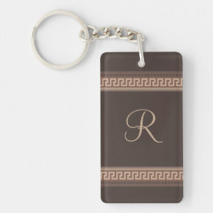 Greek key border keychain