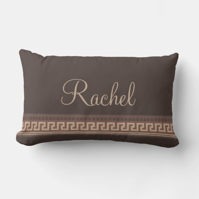 Greek key border lumbar pillow (Front)