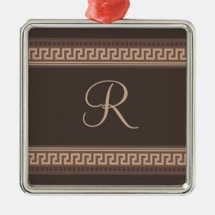Greek key border metal ornament