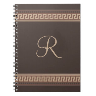 Greek key border notebook
