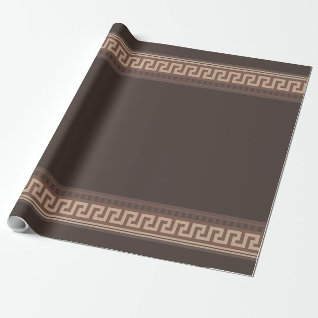 Greek key border wrapping paper (Unrolled)