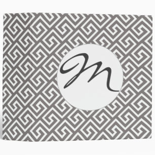 Greek Key Classic Square Swirl Pattern Binder