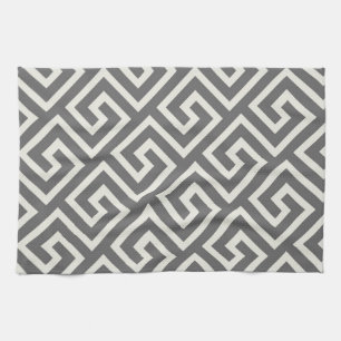 Greek Key Classic Square Swirl Pattern Kitchen Towel