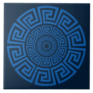 Greek Key Design Ceramic Tile