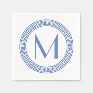 Greek Key Design Monogram Napkin
