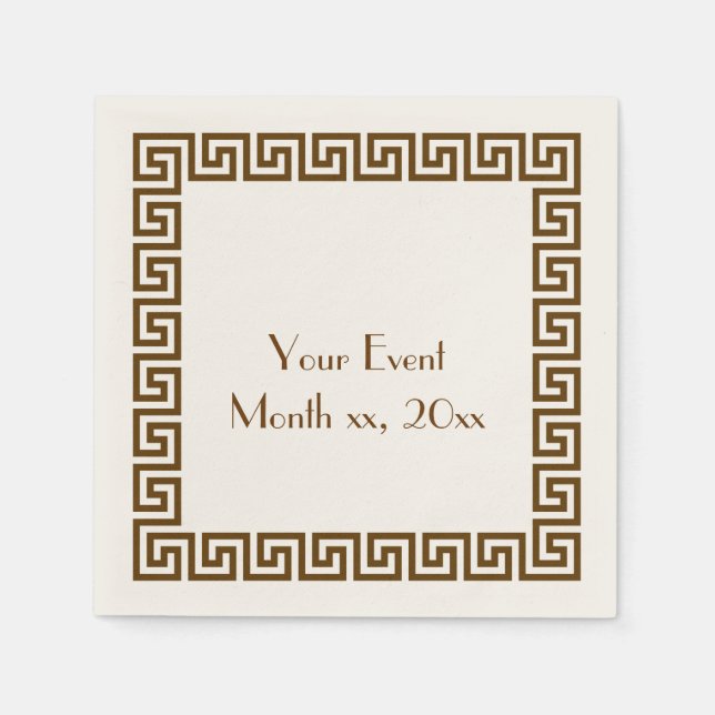 Greek Key Design Napkin (Front)