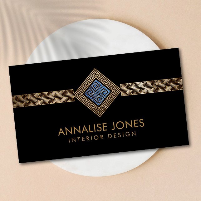 Greek Key  - Greek meander Ornament Business Card (Creator Uploaded)