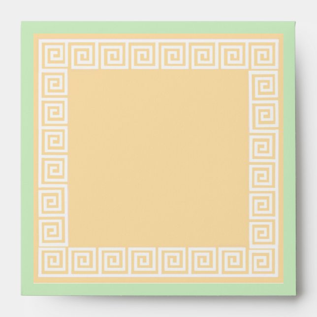 Greek Key Green Envelope (Front)