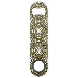 Greek Key Meander in Geometric Symmetry  Monogram Bar Key
