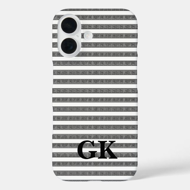 Greek key meander pattern personalized Case-Mate iPhone case (Back)