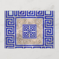 Greek Key Ornament - Lapis Lazuli and Gold