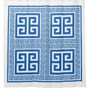 Greek Key Pattern Blue And White