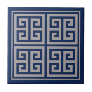 Greek Key Pattern Design Ceramic Tile