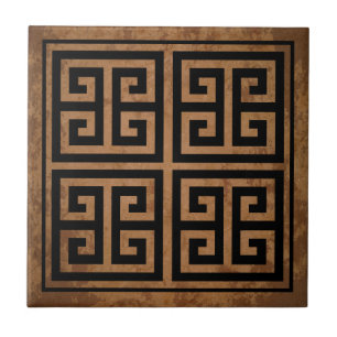 Greek Key Pattern Design Ceramic Tile