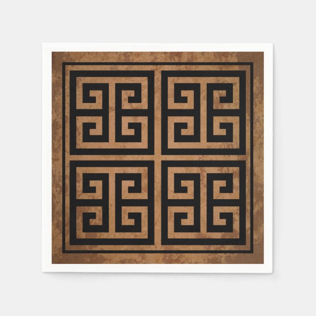 Greek Key Pattern Design Napkin (Front)