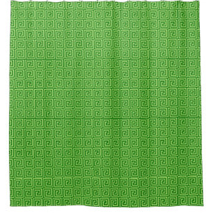 Greek Key Pattern, Emerald Green and Lime