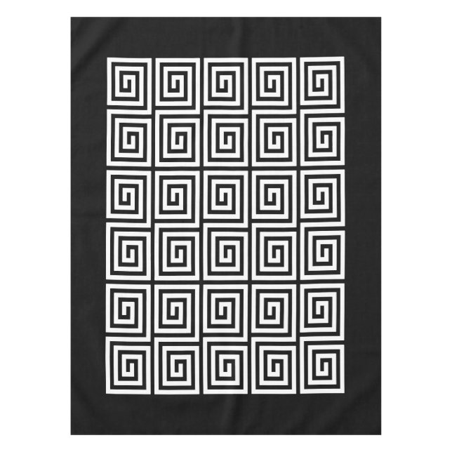 Greek Key Pattern Tablecloth (Front)