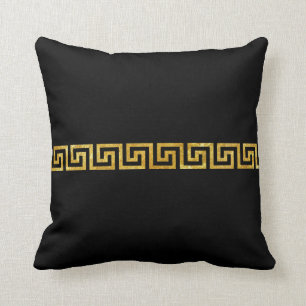 Greek Key Pattern Throw Pillow