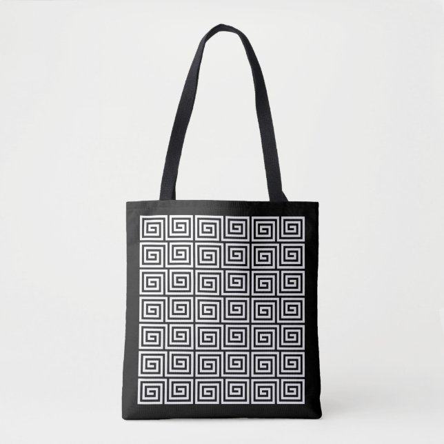 Greek Key Pattern Tote Bag (Front)