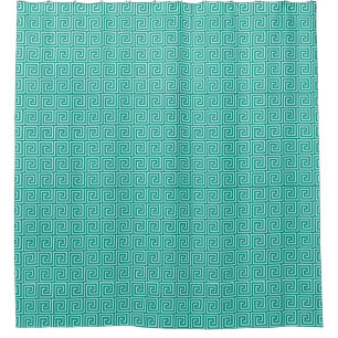 Greek Key Pattern, Turquoise and Aqua