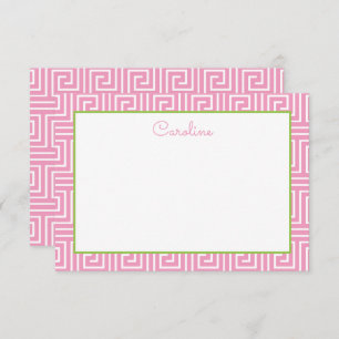 Greek Key Personalized Note Cards