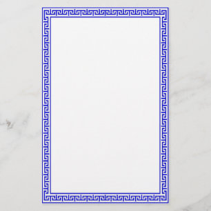 Greek Key Stationary-Blue Stationery