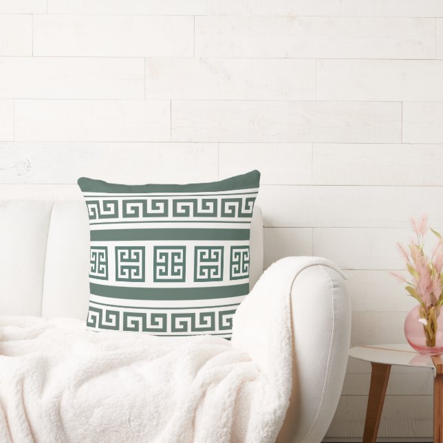 Greek Key Throw Pillow (Couch)
