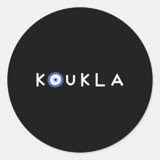 Greek Koukla Evil Eye Greek Pride Greek Greece Classic Round Sticker