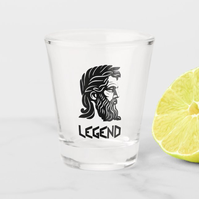Greek Legend Shot Glass (Front)